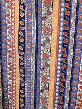 Vintage 70s Cranston VIP Print Works Floral Victorian Prairie Fabric~4 yards